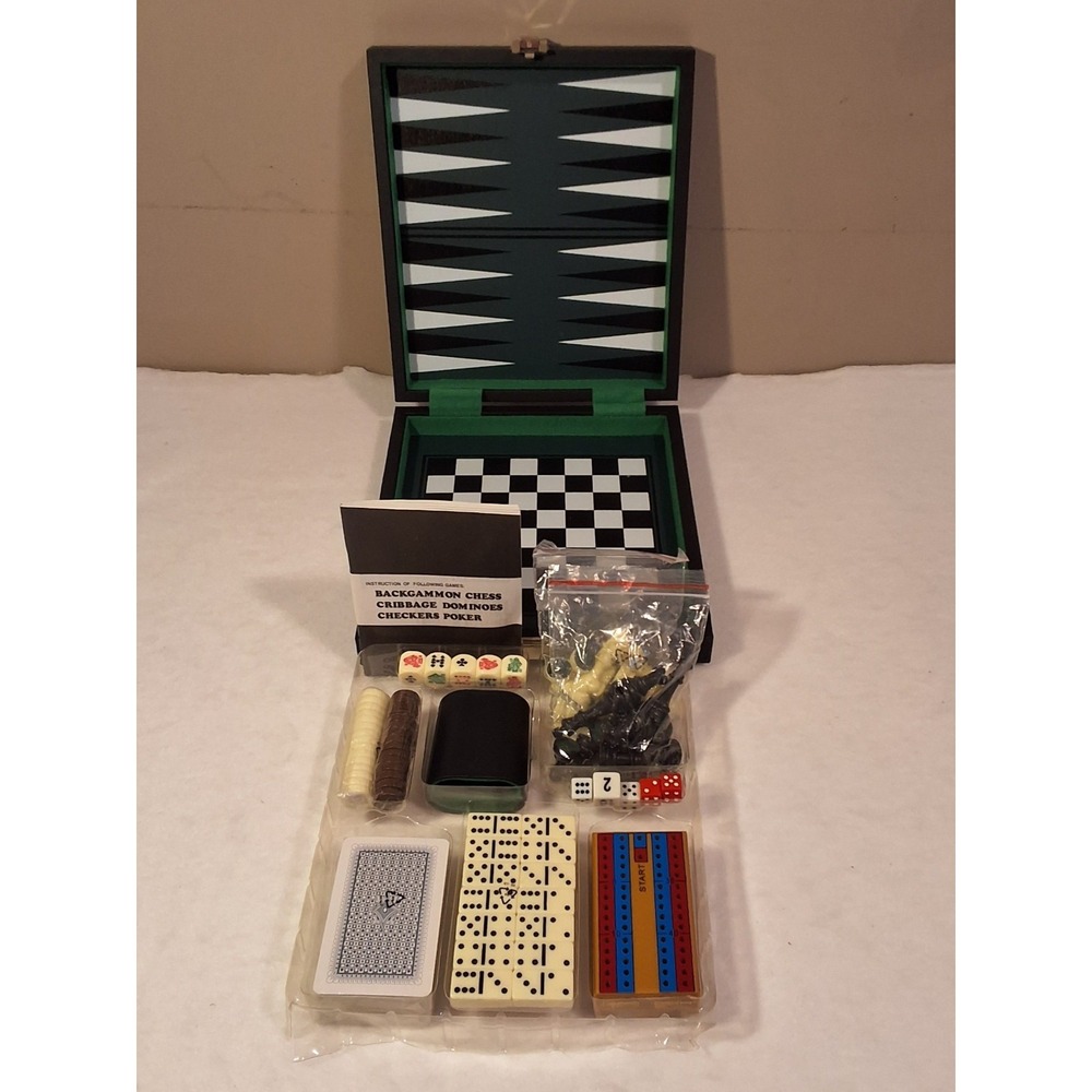 Vintage 6 In 1 Travel Game With "Kutis Funeral Home"  Logo From St. Louis, Mo.